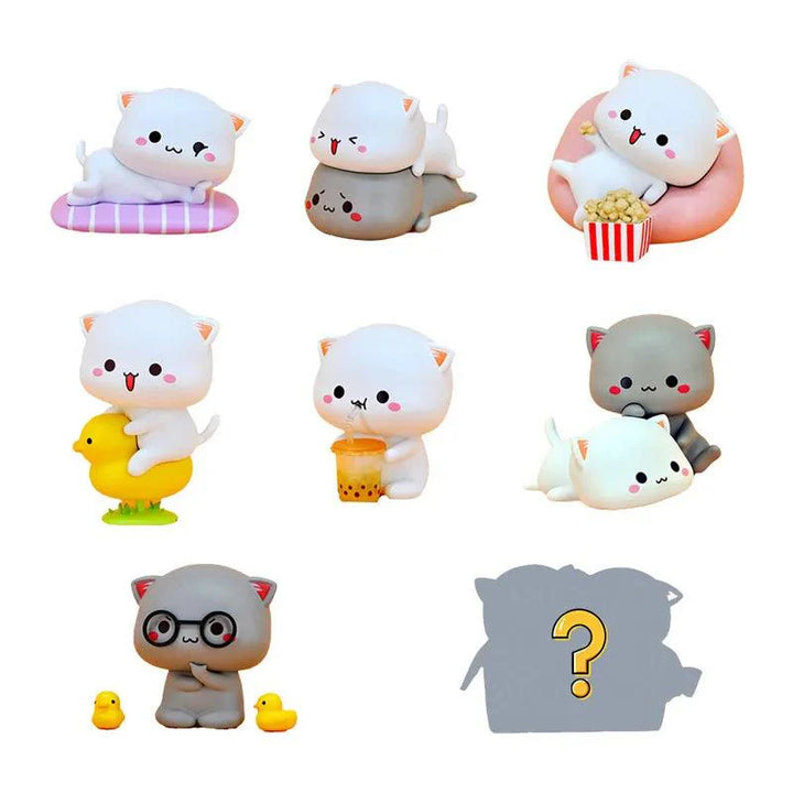 Lisslune | Mitao Enchanted Happy Cat Surprise Boxes - Charming Collectible Figurines for Playful Home Decor