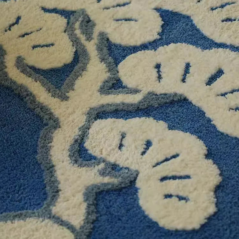Rynx | Chinese Style Tufted Vase Bedroom Mat Soft Bathroom Floor Mat Living Area Carpet Non-Slip Hall Runner Aesthetic Living Room Decoration