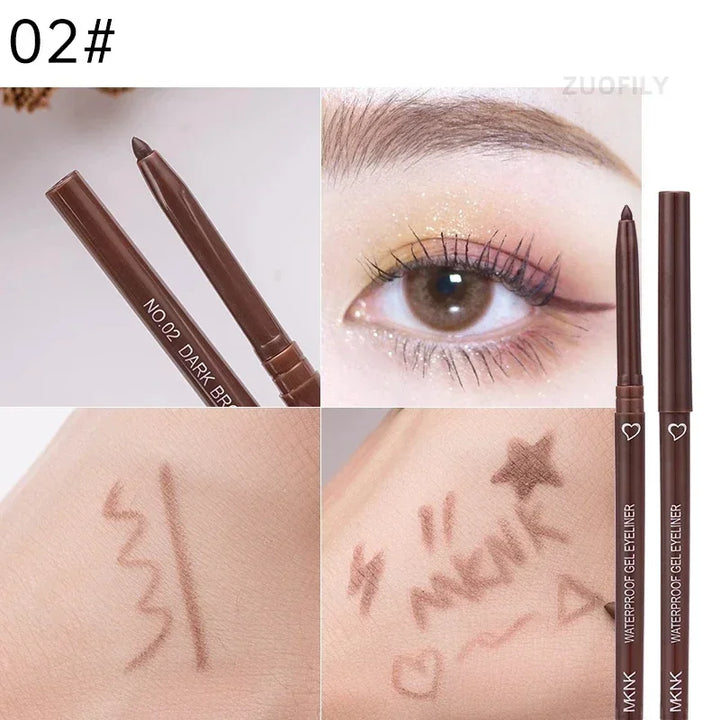 Rynx | 1Pcs Black Brown Sexy Long-lasting Eyeliner Pencil Waterproof Pigment Pink Eyeliner Pencil Women's Fashion Color Eye Makeup Cosmetics