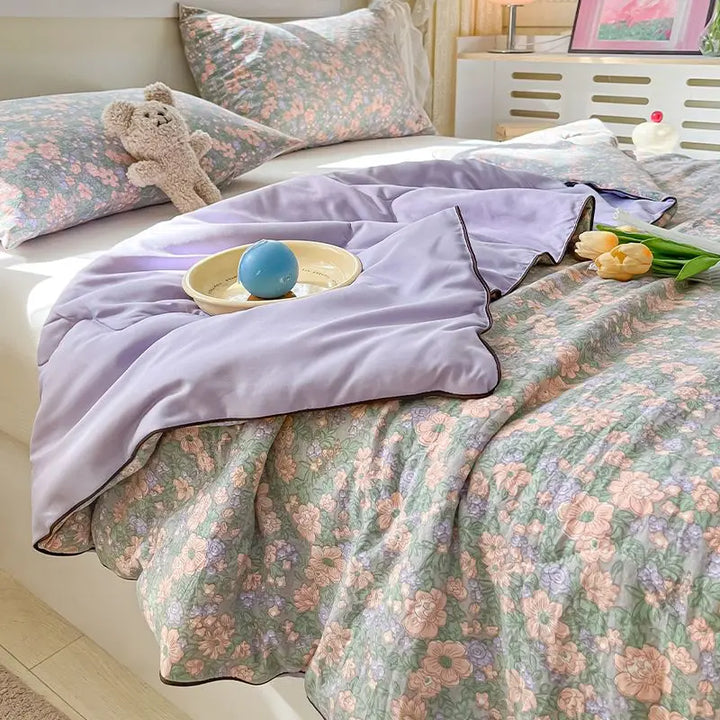 Rynx | Summer blanket Climate blanket Flower girl Heart Class A Double-layer yarn Summer cool soft Machine washable