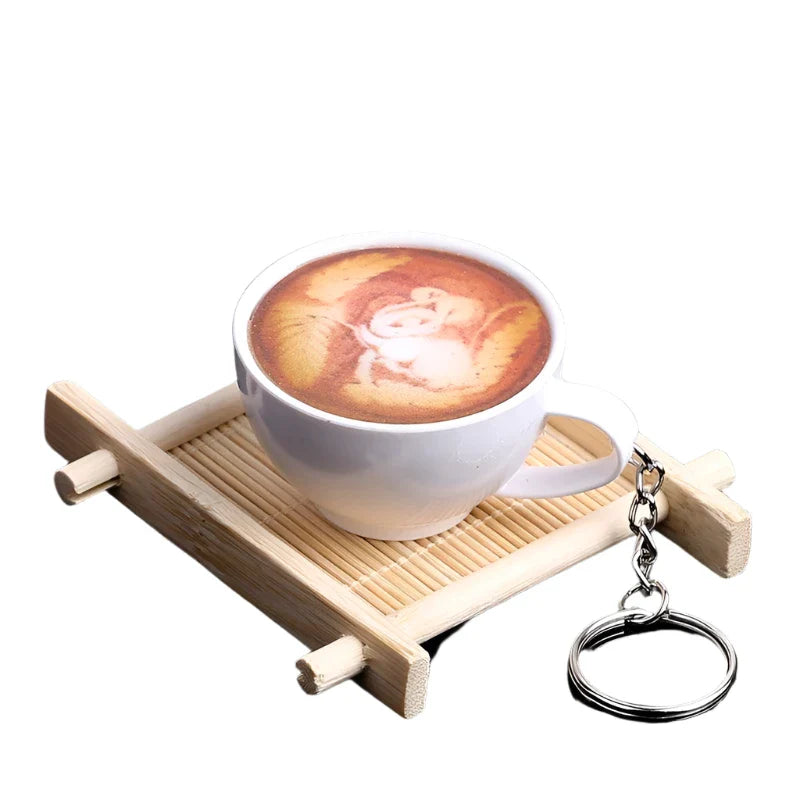 Lisslune | Charming miniature resin coffee and tea cup display model for playful decoration