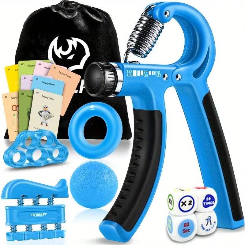 Lisslune | Ultimate 5-piece grip strength training equipment with adjustable resistance and fun accessories