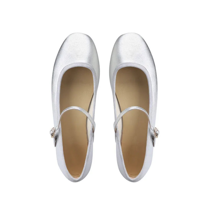 Rynx | Sneakers French Flat Women's Shoes Autumn Flat-Cut Mary Jane Shoes Single-Line Leather Shoes Ballet Singles Women