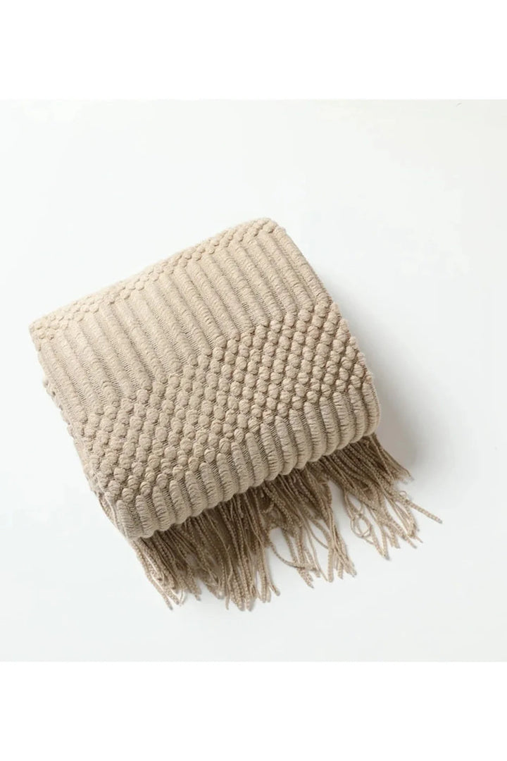 Lisslune | Diamond Knit Throw Blanket