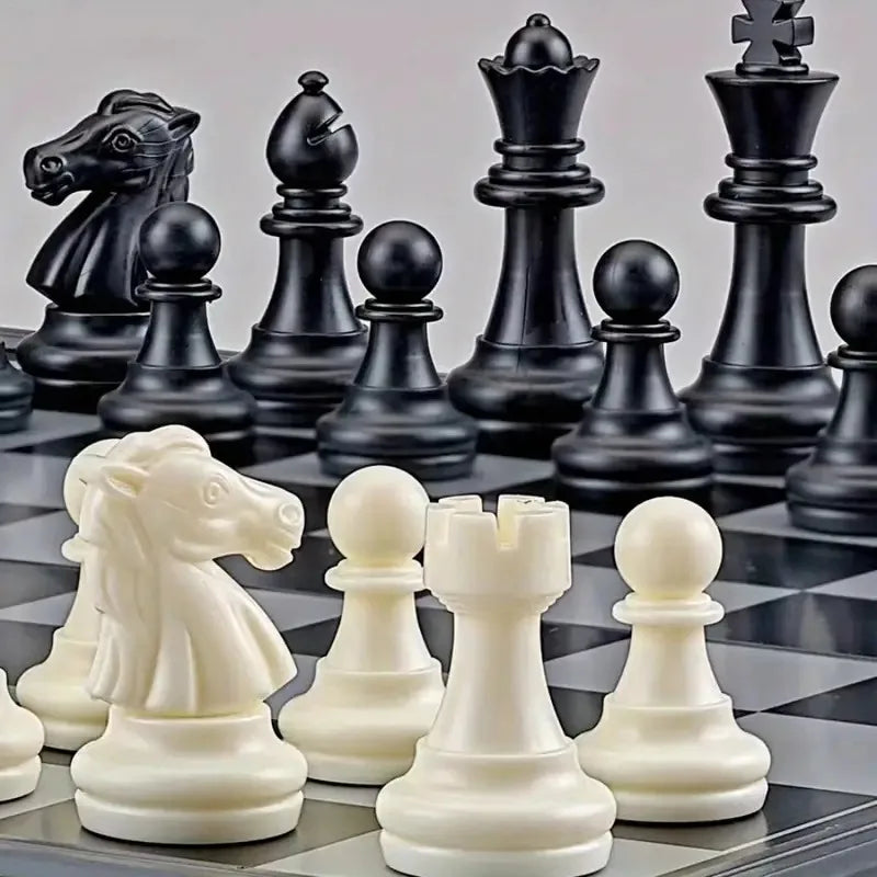 Rynx | 1pc Foldable Magnetic International Chess Set with Plastic Chessboard Board Game, Ideal for Family Games and Gatherings