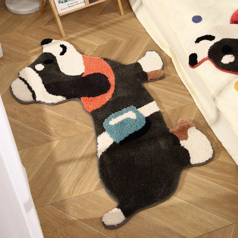 Rynx | Cartoon-Tufting-Dog-Bathroom-Mat soft stylish Animal-Rug Bedroom-Rug Living-Room-Floor-Mat Doormat aesthetic Home-Decoration