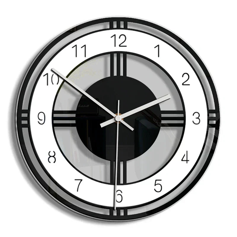 Lisslune | Monochrome Harmony – Modern minimalist wall clock