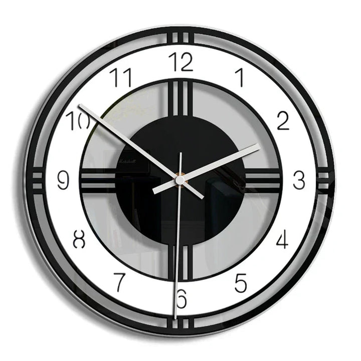 Lisslune | Monochrome Harmony – Modern minimalist wall clock