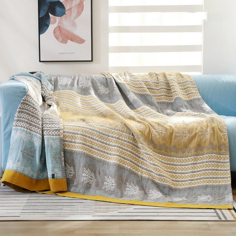 Rynx | Textile City 5-layer yarn cotton towel thread blanket double blanket bedspread gauze cover air conditioning quilt for summer 200x230