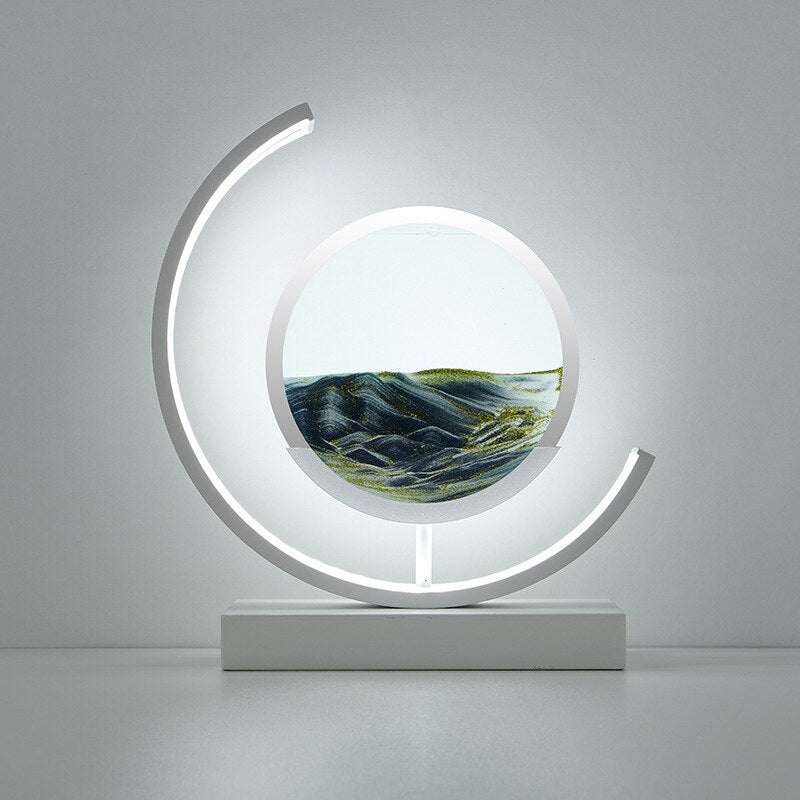 Lisslune | LED Table Lamp with Moving Sand Landscape – SandLight