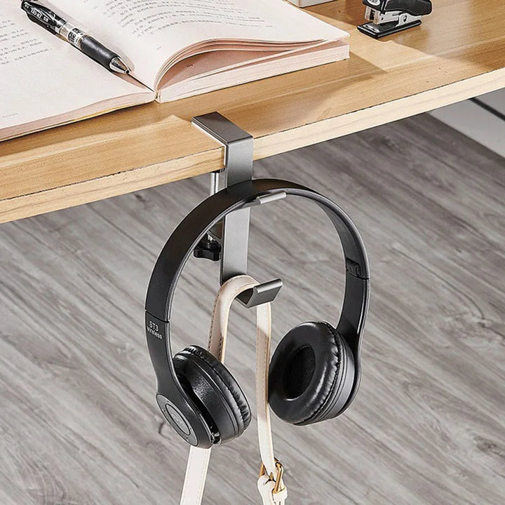 Rynx 1PC Adjustable Desk Edge Hook Gaming Headset Desk Holder Backpack Storage Hanging Hook Mount Drill-Free Home Office Organizer