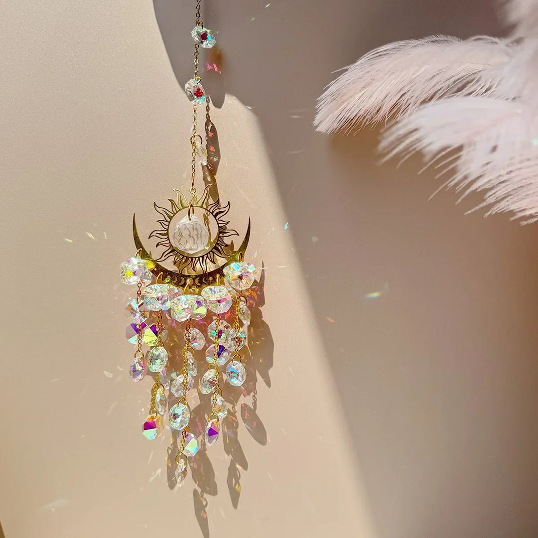 Lisslune | Radiant Moonlit Quartz Prism Suncatcher