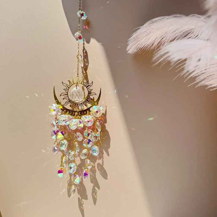 Lisslune | Radiant Moonlit Quartz Prism Suncatcher