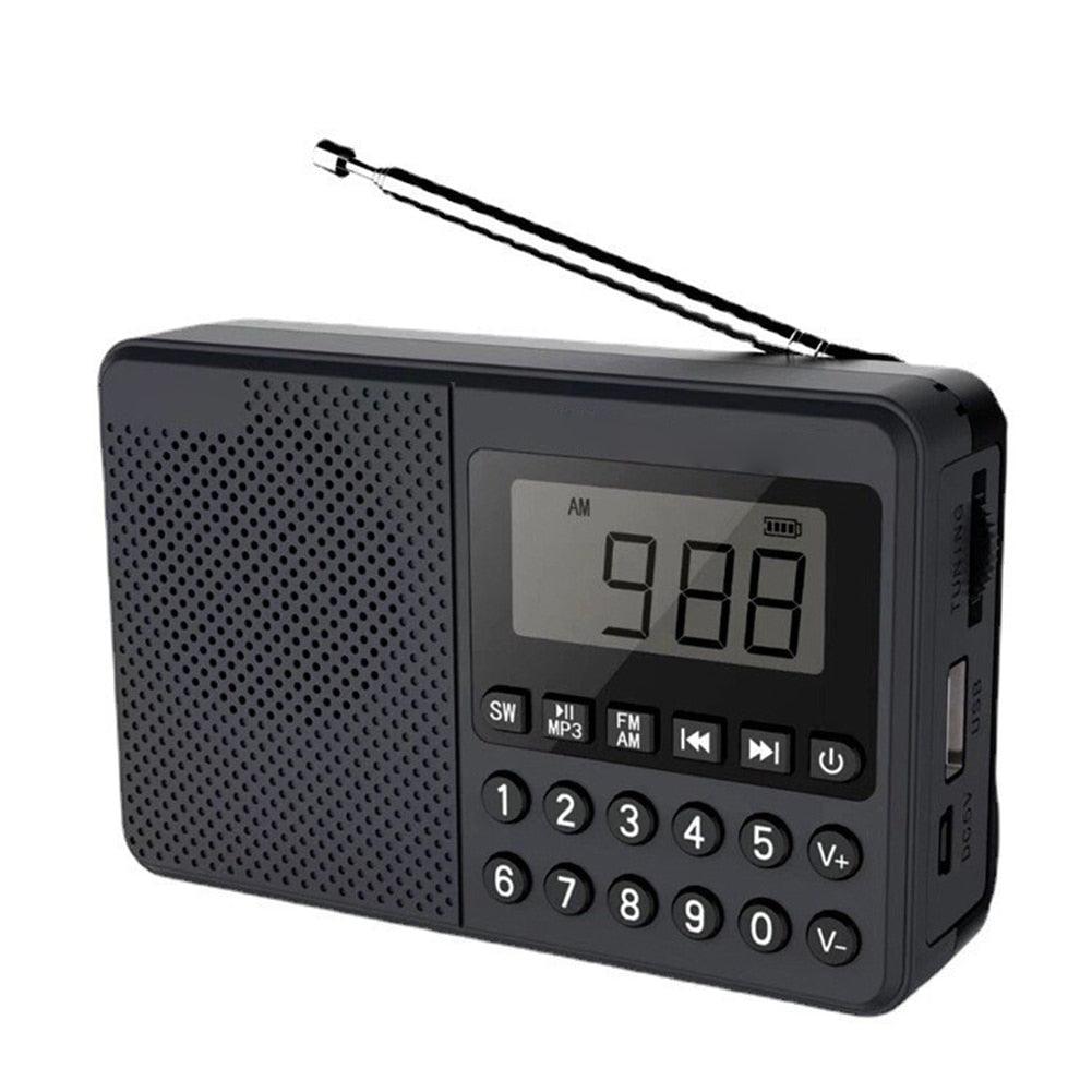Lisslune | Red Senior-Friendly MP3 Music Player with FM Radio - Compact Design with USB and TF Card Support