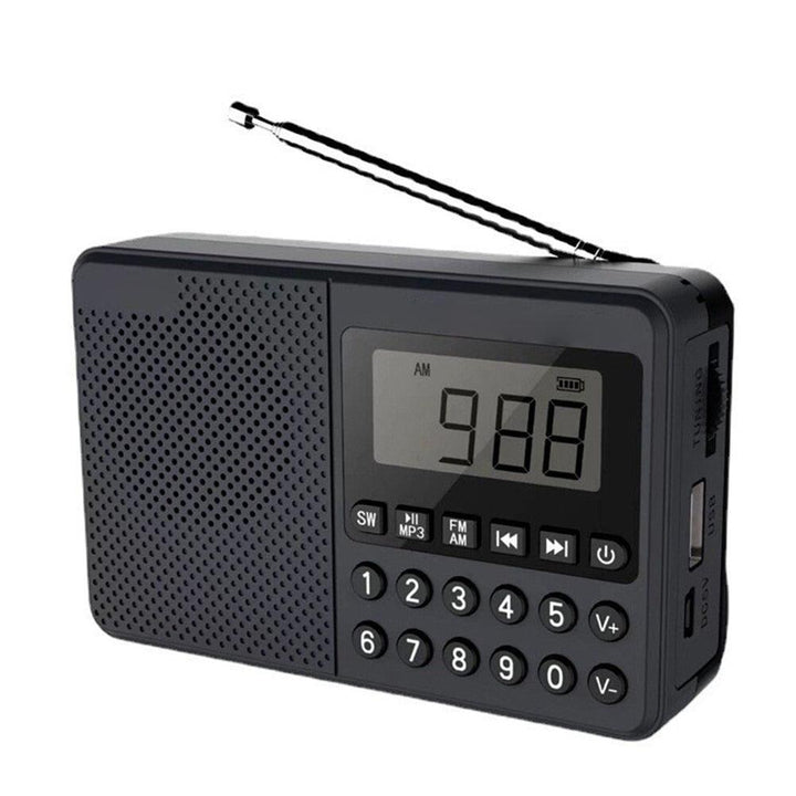 Lisslune | Red Senior-Friendly MP3 Music Player with FM Radio - Compact Design with USB and TF Card Support