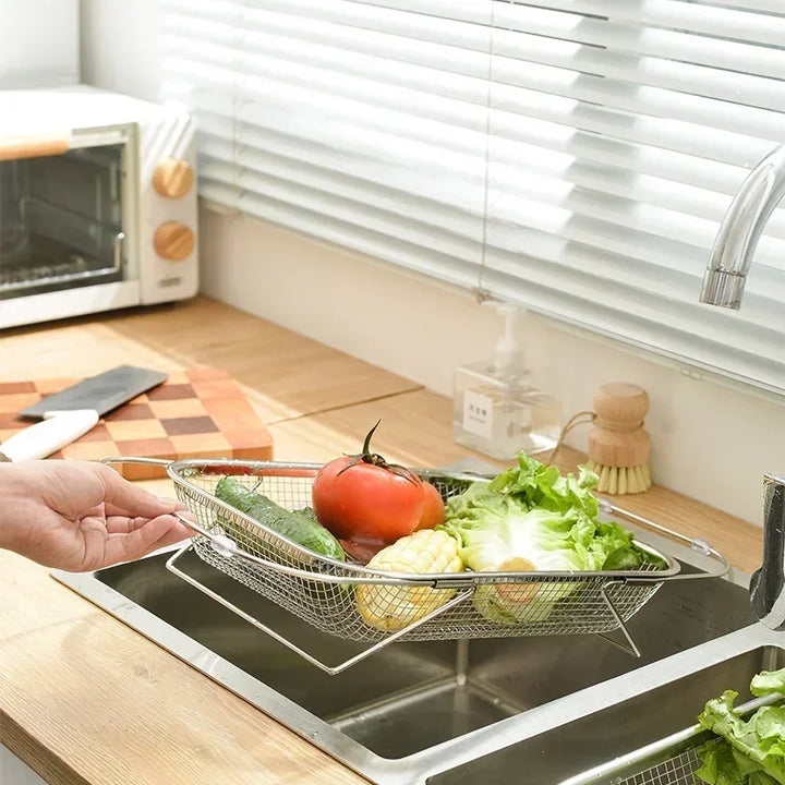 Lisslune | Space-Saving Over-Sink Mesh Strainer Rack