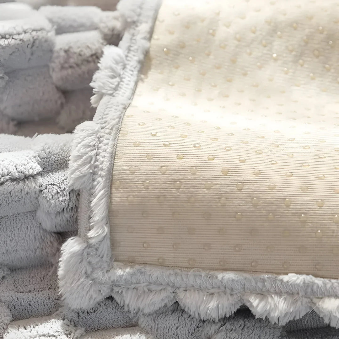 Lisslune | Luxurious velvet sofa cover with textured pattern