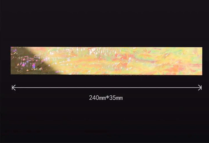 Lisslune | Bright shimmering abalone celluloid guitar head veneer sheet for luthiers - 1PC inlay strip