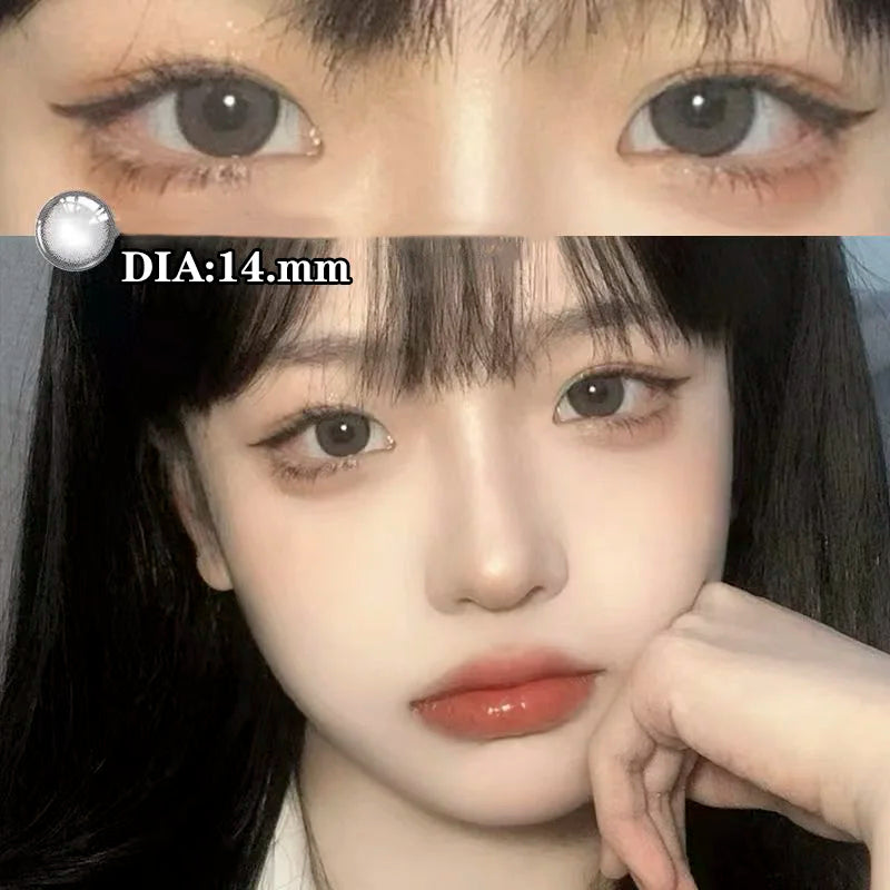 Rynx | 2pcs Annual Contact Lenses Eyes Cartoon Eye Large Diameter Lens Natural Pupil Colors Cosmetics with Diopters Myopia Lens