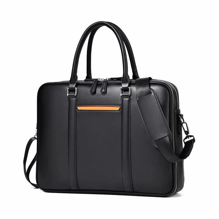 Lisslune | Manhattan Leather Business Laptop Briefcase Crossbody Handbag