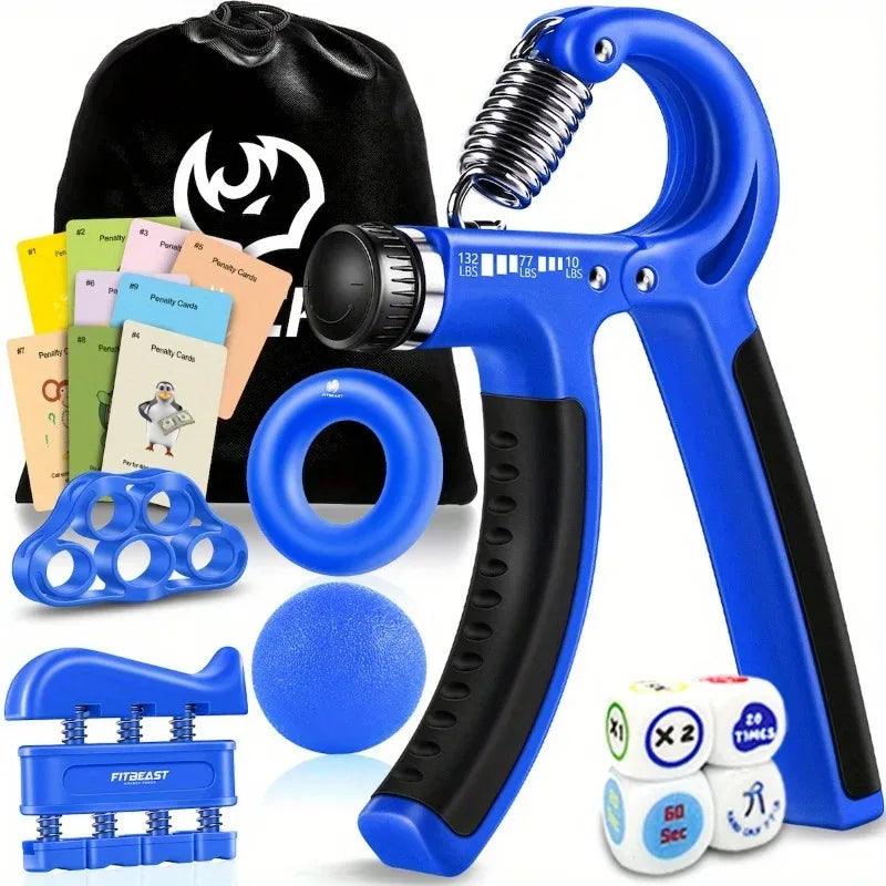 Lisslune | Ultimate 5-piece grip strength training equipment with adjustable resistance and fun accessories