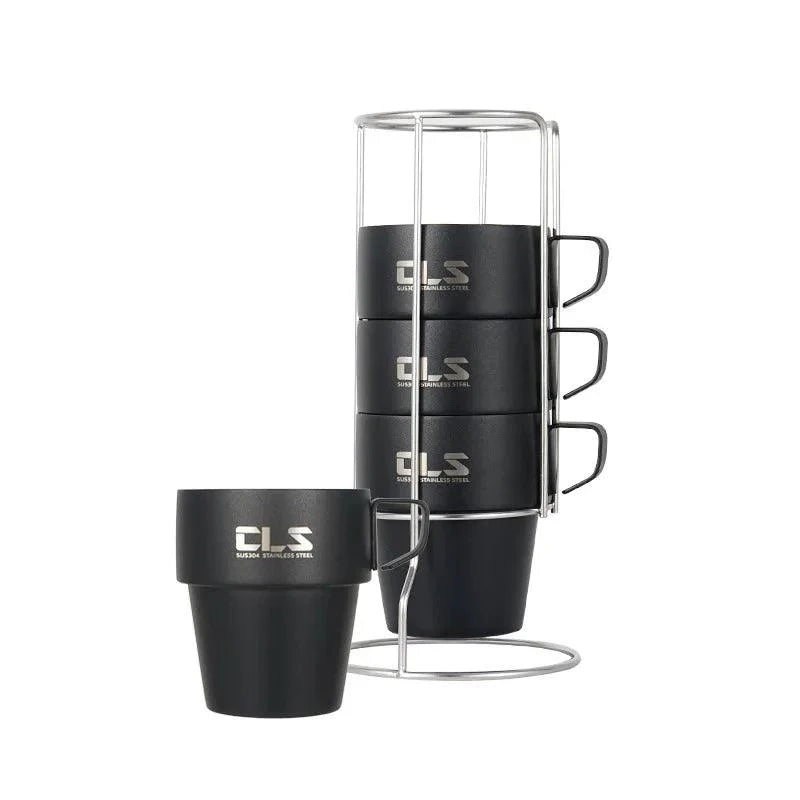 Lisslune | Elegant 6-piece set of insulated stainless steel tea cups for home and social gatherings