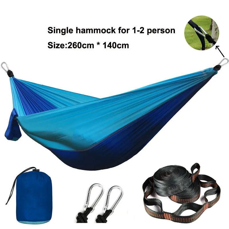 Lisslune | Zowee Ultimate Adventure Hammock Set with Tree Straps & Heavy Carabiners | Ultra-Durable Parachute Nylon