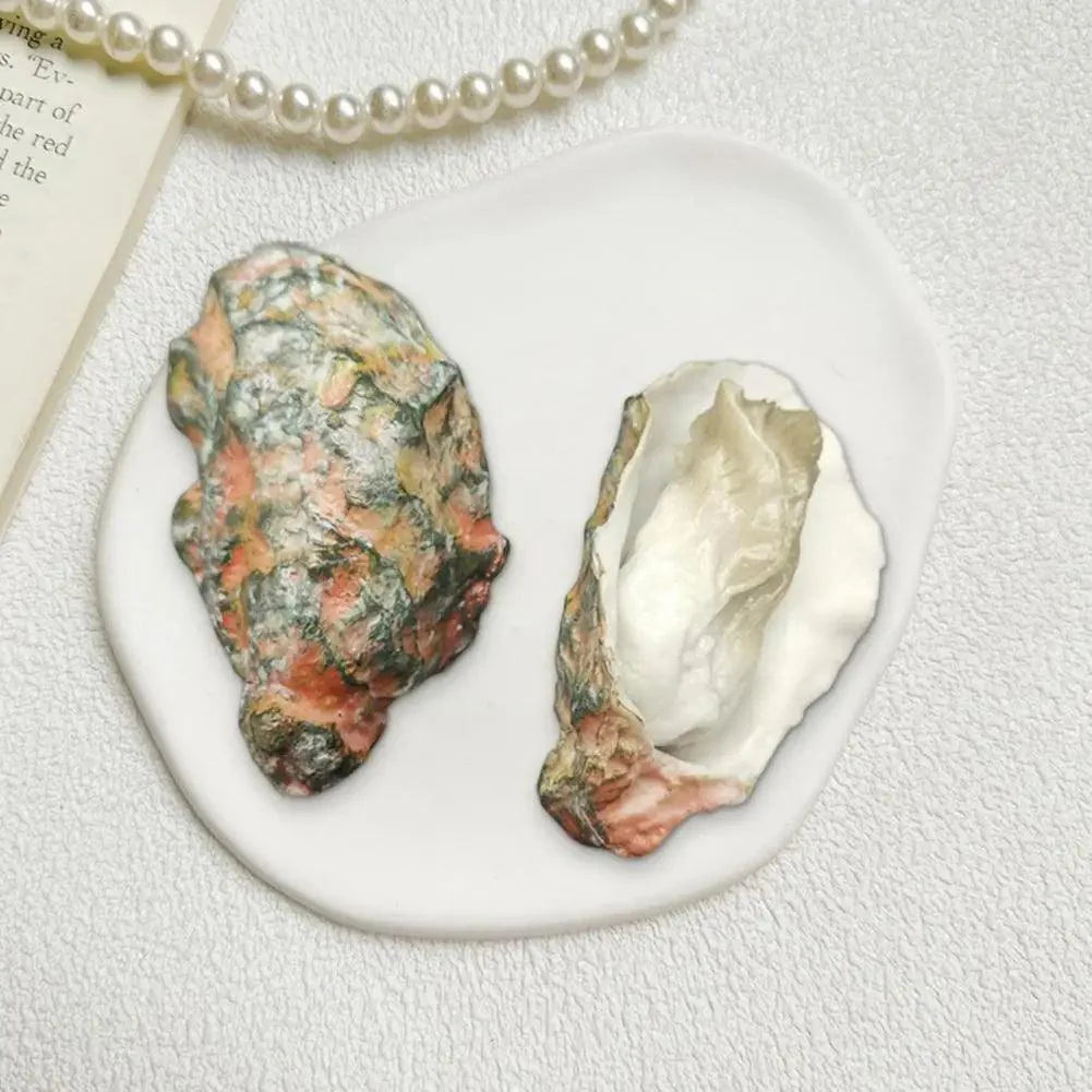Lisslune | Realistic Flat Shell BBQ Oyster Miniature Model - Perfect for Creative Projects