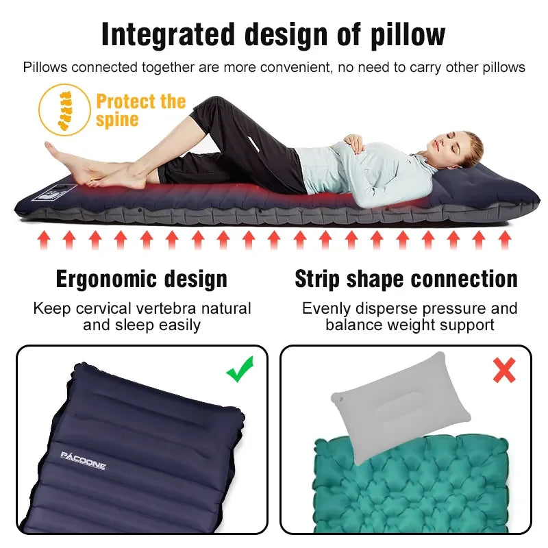 Lisslune | Ultralight Self-Inflating Camping Mattress with Built-in Pump – Eryx