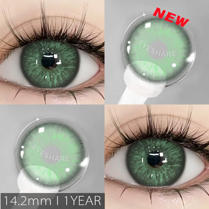 Rynx | New colored contact lenses for eyes 2 pieces blue colorful beautiful pupils green color lenses annually brown contact lenses 14.2 mm