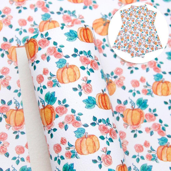 Lisslune | Floral Lychee Blossom Synthetic Leather Crafts Sheet - 20x33cm
