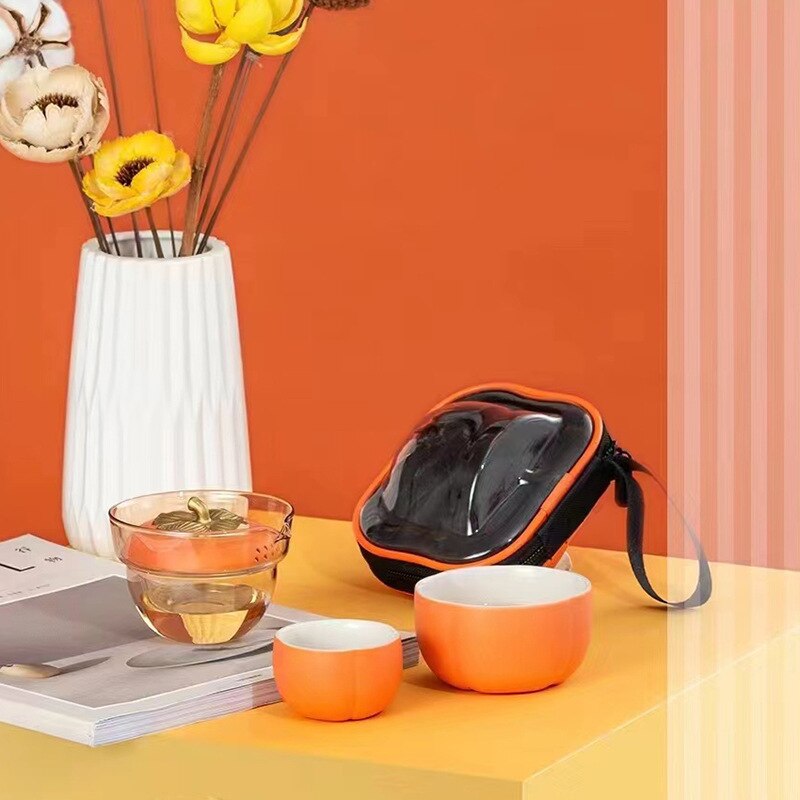 Lisslune | Mini Pumpkin Ceramic Teapot Set