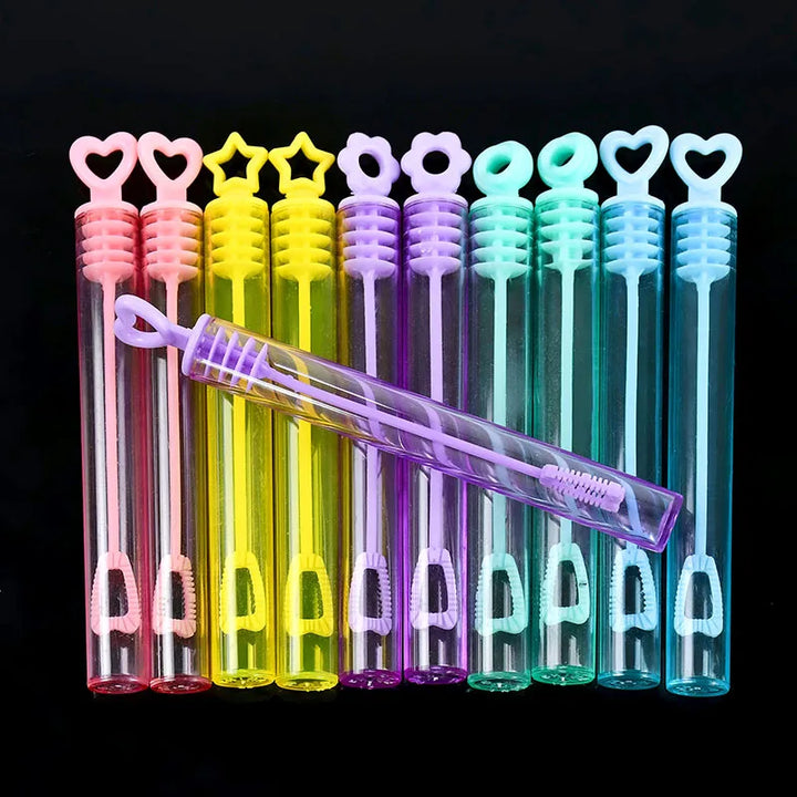 Rynx 10-50 pieces Colorful Bubble Soap Bottle Heart Stick Empty Tube Children's Birthday Party Gifts Piñata Filling Toy Wedding Gifts for Guests