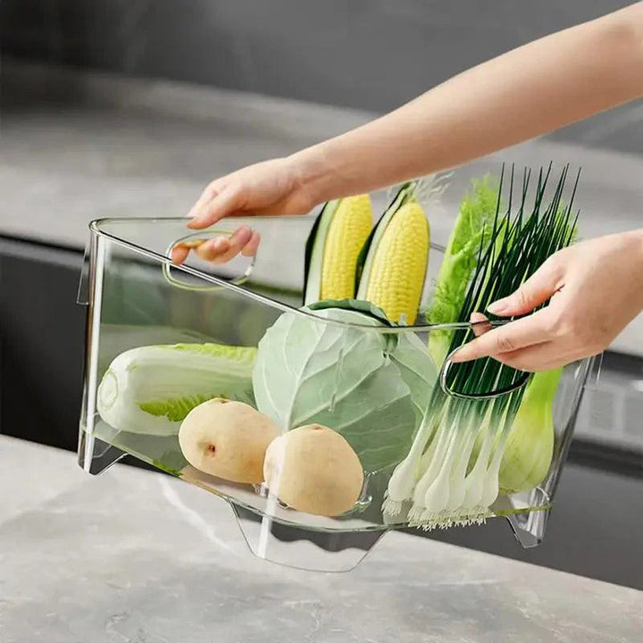 Lisslune | Multi-functional draining basket for effortless washing of fruit, vegetables, and noodles - Essential kitchen utensil
