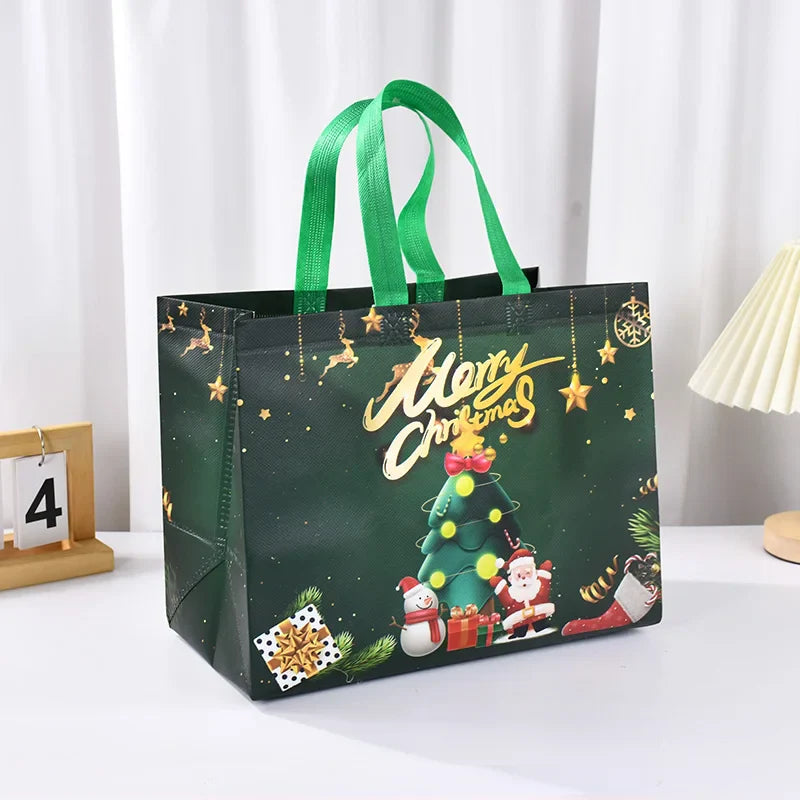 Rynx Christmas gift bag Santa Claus snowman candy gift wrapping bag 2024 Merry Christmas party home decoration Navidad Noel 2025 New Year