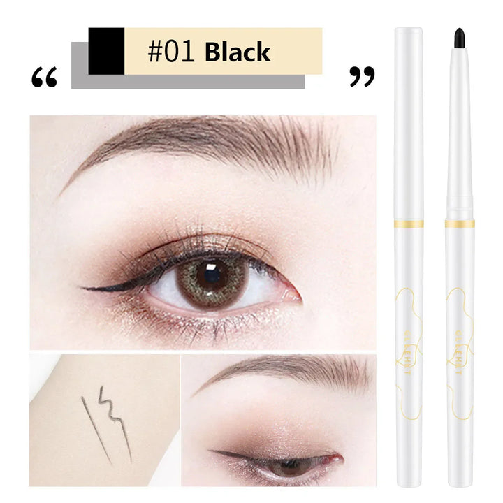 Rynx | Waterproof brown ultra-thin eyeliner gel pencil quick-drying smooth eyeliner long-lasting lower eyelid makeup pencil Korean makeup cosmetics