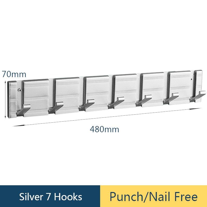 Lisslune | Stylish Gray Aluminum Wall Hooks for Modern Home Organization