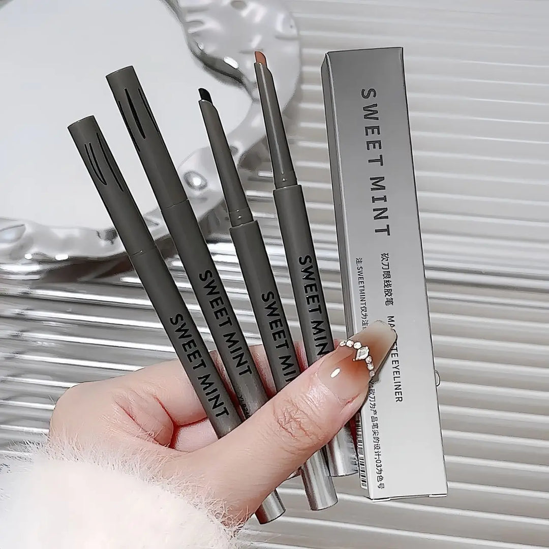 Rynx | Matte Lying Silk Moth Eyeliner Gel Pencil Waterproof Non-Blooming Quick-Drying Eyeliner Pencil Tea Brown Eyeshadow Pencil Makeup