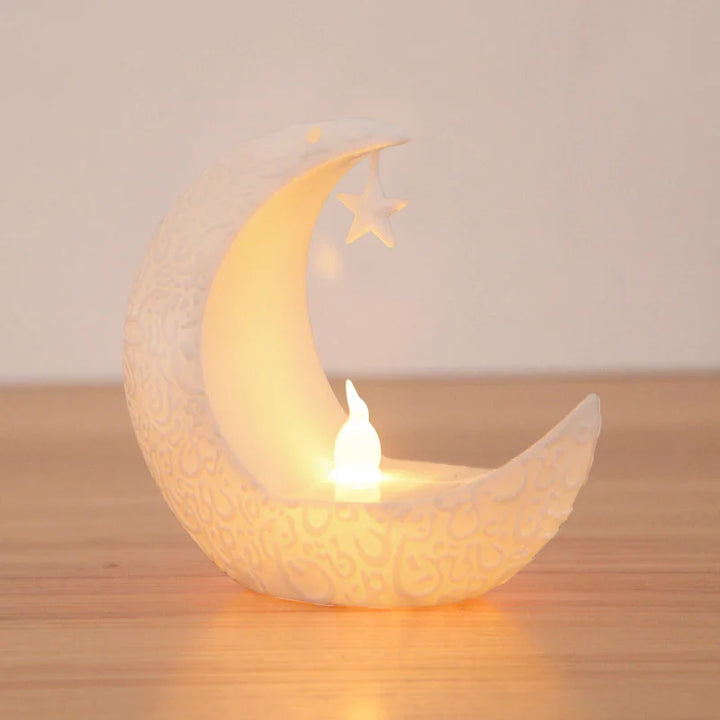 Rynx Eid Mubarak LED Candle Light Moon Star Ornaments 2024 Ramadan Kareem Home Decoration Eid Al Adha Gift Festival Party Supplies