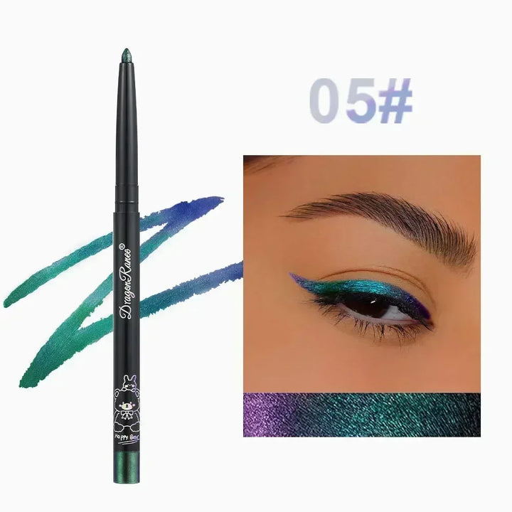 Rynx | Glitter Aurora Eyeliner Pencil Multi Chrome Eyeliner Long-lasting shiny metallic eyeshadow Lying silk caterpillar Green Purple Makeup pigment
