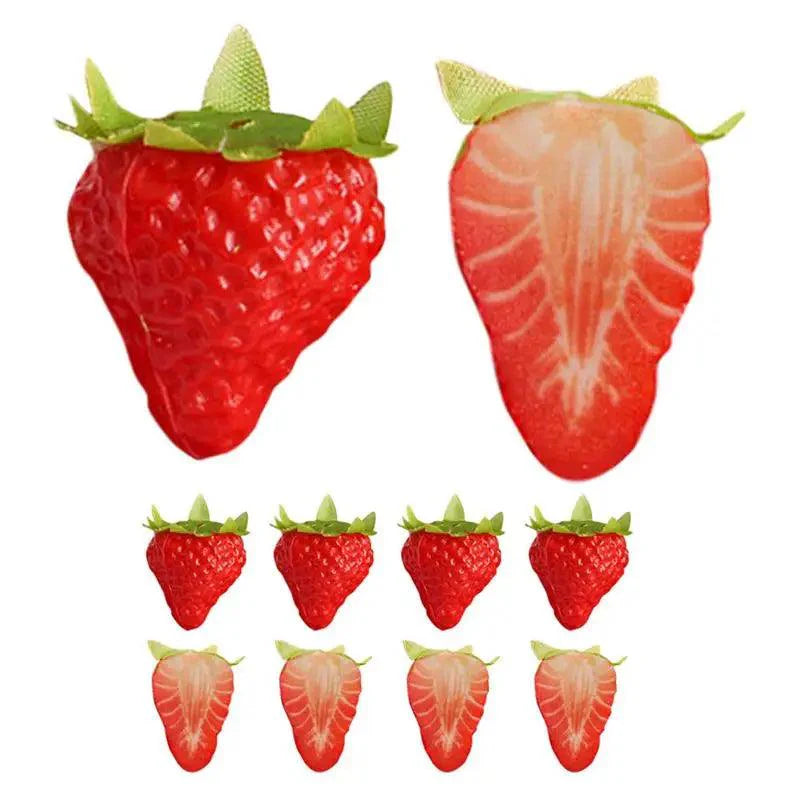 Lisslune | Charming 10-piece Realistic Strawberry Home Decor and Craft Set