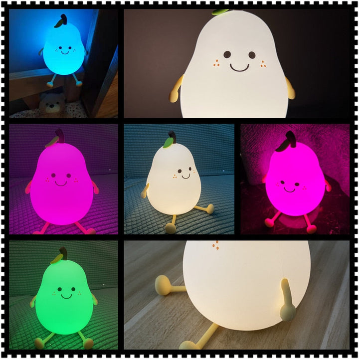 Lisslune | Cute Pear Bedside Touch Night Lamp