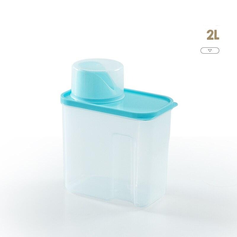 Lisslune | Clear Laundry Detergent Storage Container - Versatile 2L/3L Options in Vibrant Colors