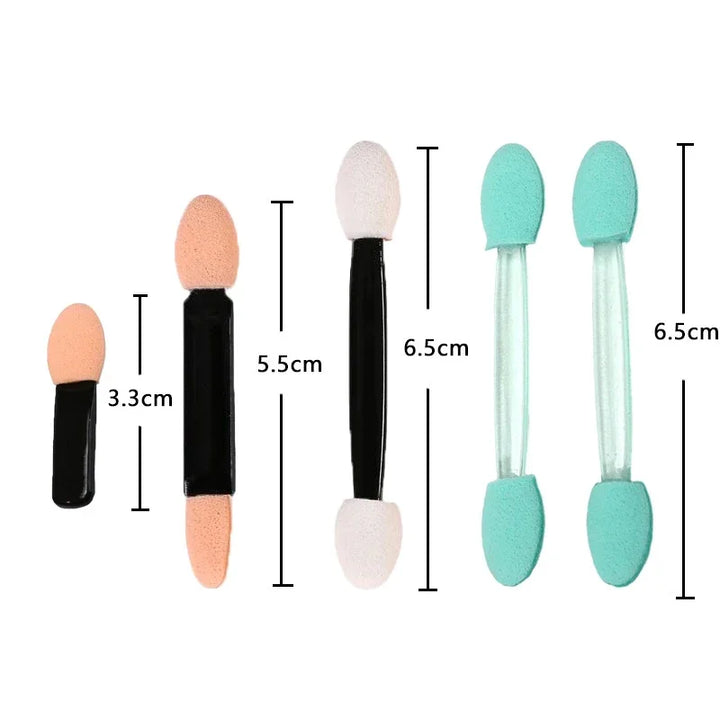 Rynx | 10/100 pcs Small Portable Eyeshadow Applicators in Bulk Double Sponge Eyeshadow Brush Makeup Tools Double-Headed Eyeshadow Brush