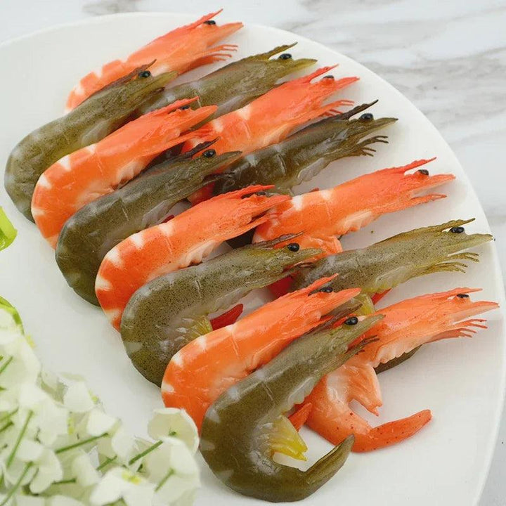 Lisslune | Realistic PVC Shrimp Sculpture for Home Decor and Creative Play