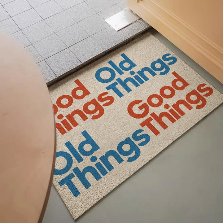 Rynx | Letter PVC Doormat Nordic Cuttable House Entrance Welcome Mat Chic Rug Anti Dust Pad Outdoor Aesthetic Home Room Decor