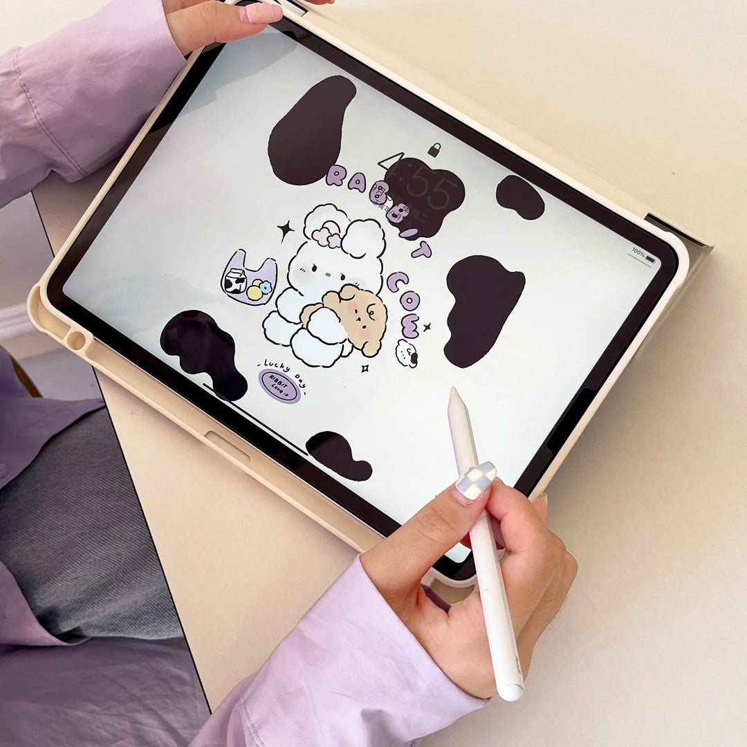 Lisslune | Für iPad 2024 Air Pro 11 13 12.9 M2 M4 Hülle 10.2 7. 8. 9. 10. Generation mini 6/7 Air 4 5 10.9 Schutzhülle mit Stiftfach Halter