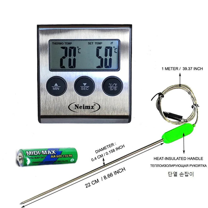 Lisslune | Precision Dual Probe Digital Meat Thermometer for BBQ and Baking Championship