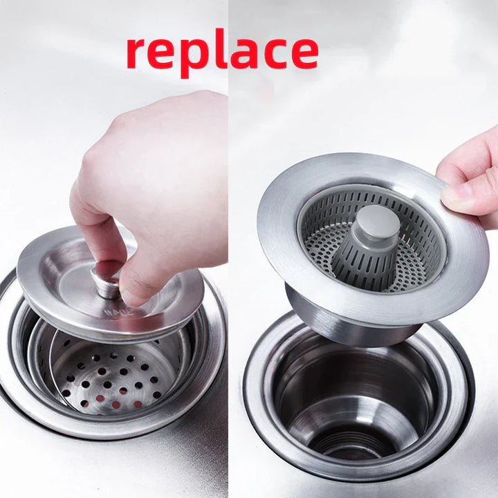 Lisslune | Clean Sink Stainless Steel Odor-Control Strainer