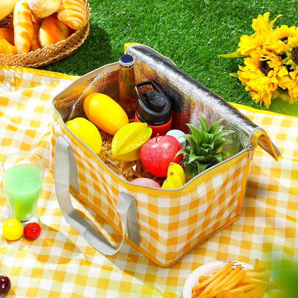 Rynx | Portable Lunch Cooler Bag Foldable Insulation Picnic Ice Pack Food Thermos Bag Beverage Carrier Insulated Bags Food Delivery Bag